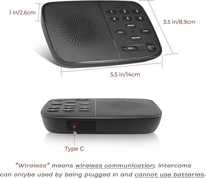 Hosmart Intercoms Wireless for Home UltraSpeak Pro, 2025 Full Duplex Wireless