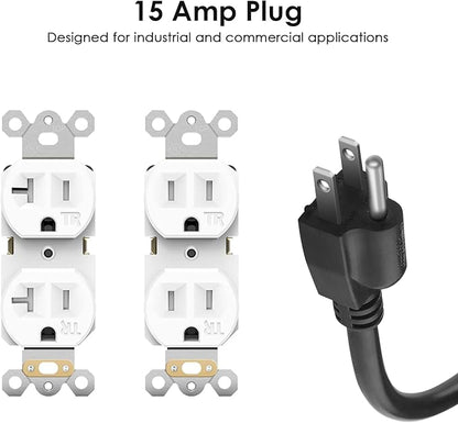 JUNNUJ Heavy Duty 20 Amp Surge Protector 4800J, Garage Metal 8 Outlets 12 Gauge