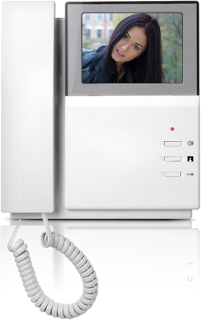 AMOCAM Video Door Phone System, 4.3 Inches Clear LCD Monitor Wired Video
