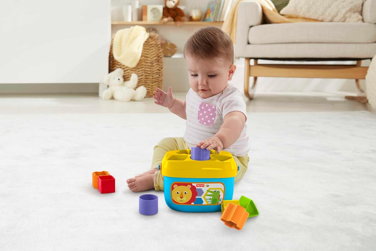 Fisher-Price Stacking Toy Baby's First Blocks Set for Sorting, Stacking & Dropping, Ages 6+ Months