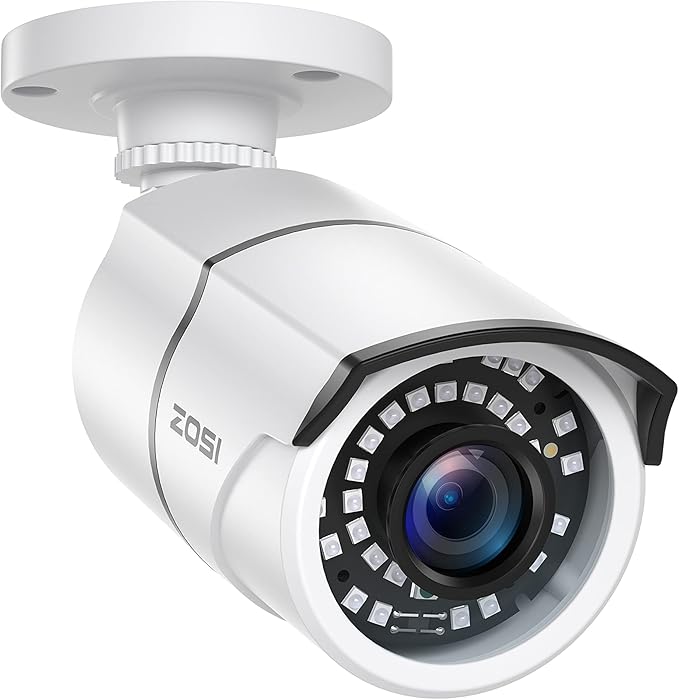 ZOSI 2MP 1080p Security Camera Outdoor Indoor (Hybrid 4-in-1 CVI/TVI/AHD/960H Analog CVBS), Night Vision, Weatherproof Surveillance CCTV Bullet Camera