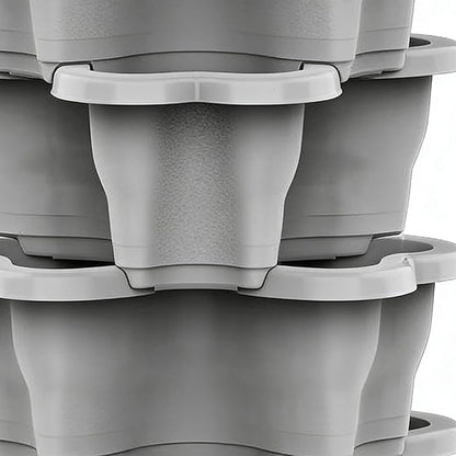 Vertical Planter, Stackable Weatherproof Multi-Tier Stackable Tower Planters, Garden Planters for Strawberry Herb Flower and Vegetable Indoor Outdoor