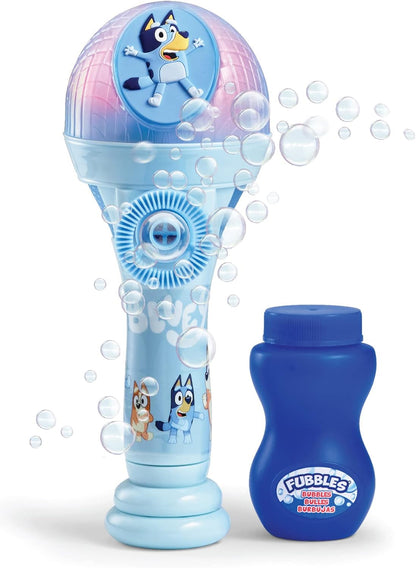Bluey Dance Mode Bubble Machine and Toy Microphone with Bubble Solution for Kids