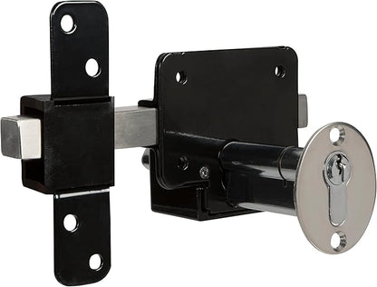 GateMate Long Throw Gate Lock, Euro Profile Keyed Both Sides Gate Lock