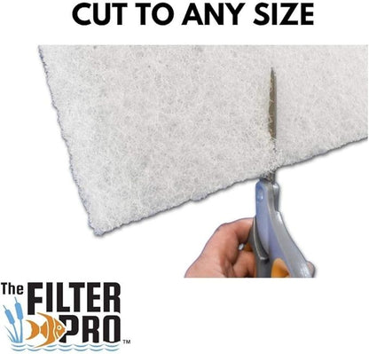 Beige Coarse Filter Media, 1.25" Thick, 16" x 56" Roll, Perfect for Aquariums, Ponds or Water Gardens, Made in USA