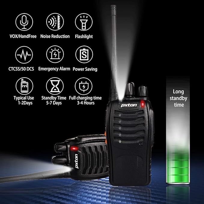 pxton Two Way Radios Long Range Walkie Talkies