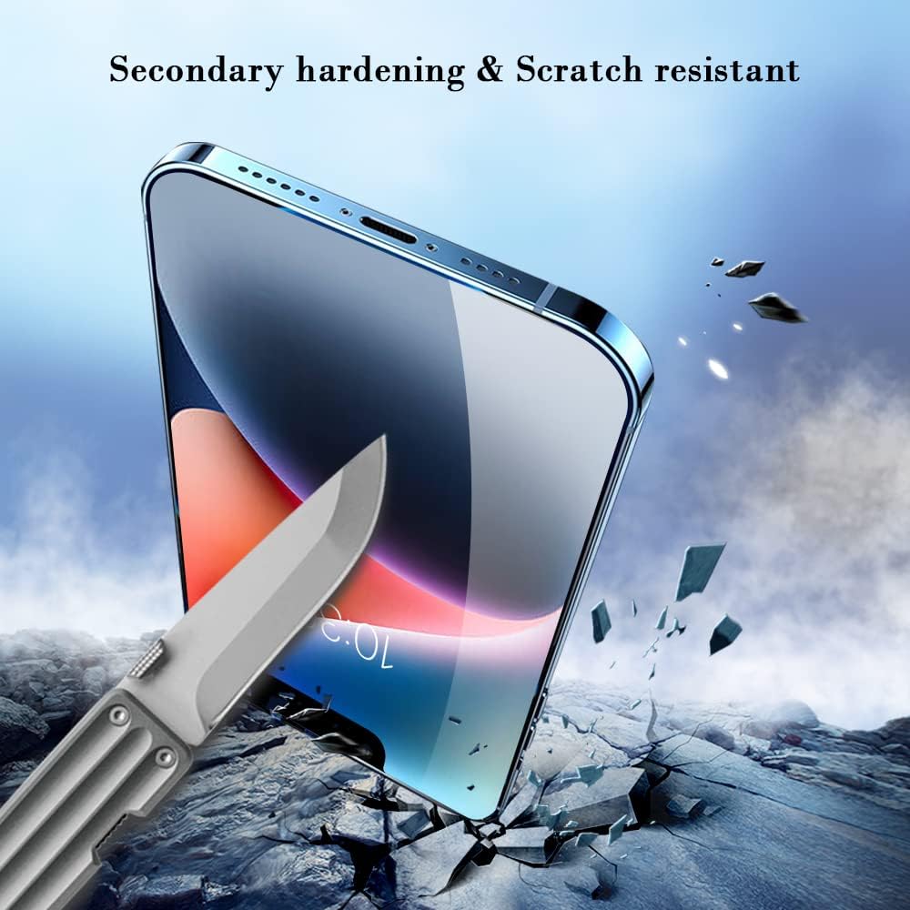 PERFECTSIGHT Anti Blue Light Screen Protector Compatible with iPhone 14 Series, Eye Care HD Clear Tempered Glass - Anti Eye Fatigue & Eye Dry 2X Stronger Easy Installation (iPhone 14 Max 6.7 inch)