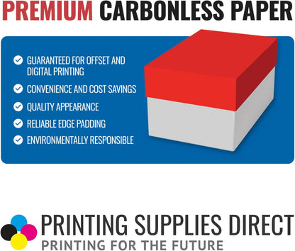 Superior 8.5 x 11 Carbonless Paper, 3 Part Reverse (Bright White/Canary/Pink), 1340 Sets (4000 Sheet)