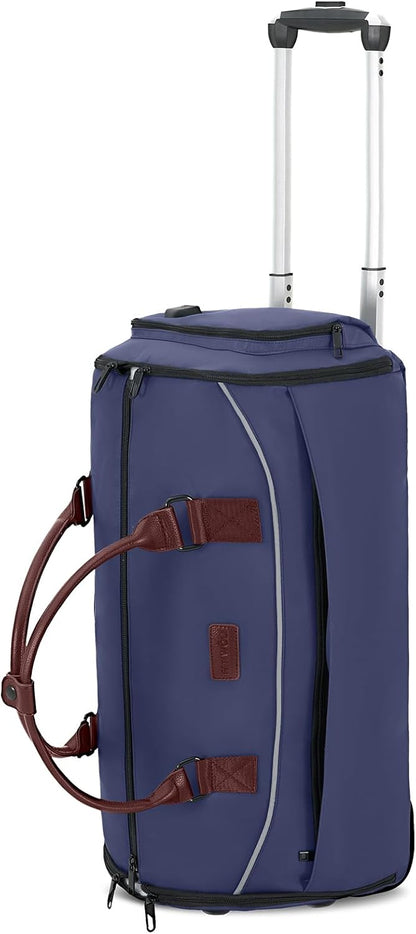 Fanwoli 3-in-1 Rolling Garment Bag for Travel, Wheeled Carry-On Luggage with Shoe Storage & Detachable Organizer, Convertible Duffel Bag for Men Women Business Trips Weekender, Wrinkle-Free