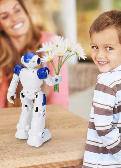 KingsDragon RC Robot, Programmable Remote Control Smart Robot for Kids, Ages 3-8, Gesture Control, LED Lights