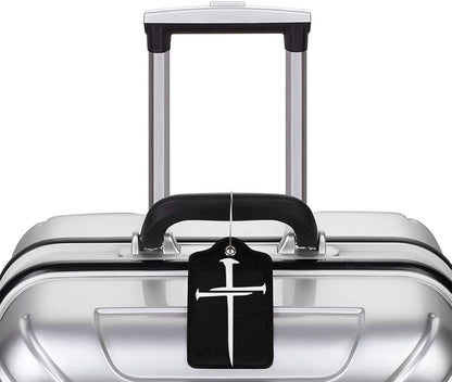 2 Pcs Jesus Luggage Tag for Suitcases, Christian Redeemed Nail Cross Tags, Cruise Ship Essential Travel Gift for Men Women Couples, Funny Religious Faith Blessed Christmas Decor