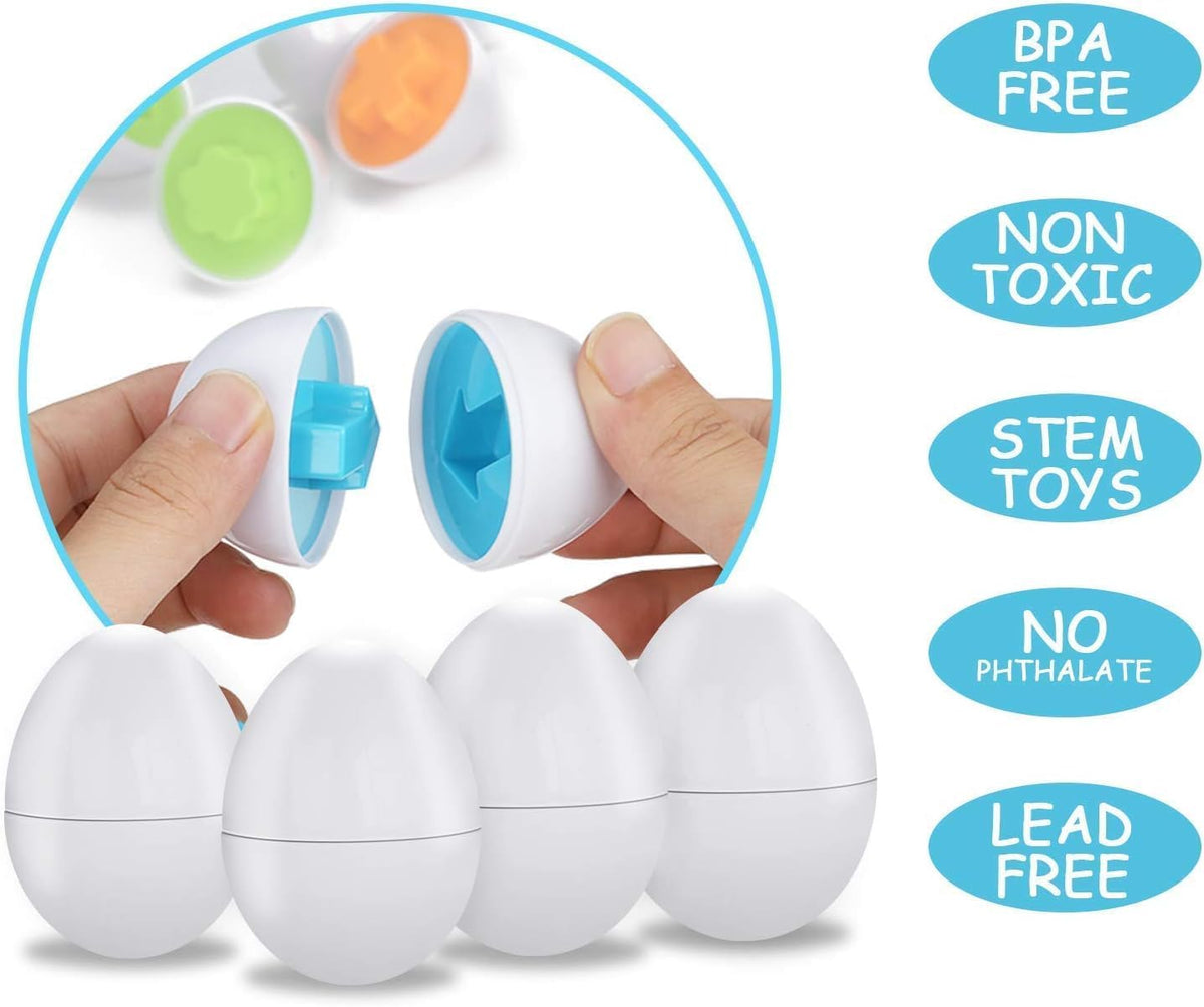 VUIYA Color Matching Egg Set for Kids - Educational Toy for Color and Shape Recognition