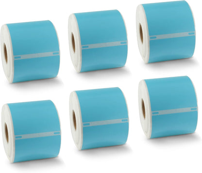 BETCKEY - Compatible DYMO 30256 (2-5/16" x 4") Replacement Shipping Labels - Compatible with Rollo, DYMO Labelwriter 450, 4XL & Zebra Desktop Printers[6 Rolls - 1800 Labels, Light Blue]