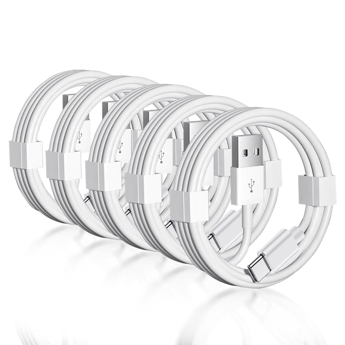 5 Pack Car Carplay USB a to USB C Cable for iPhone 16E 17 16 iPhone 15 Pro Max Car Charger iPhone 16E 15 Type C 30W Fast Charging Cable, iPhone 15 Carplay Cable, iPad mini 6 and More USB 2.0