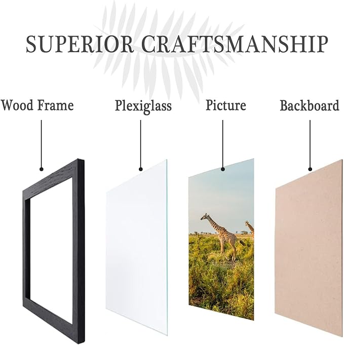 TKYGU 11x17 Picture Frame Set of 5, Wooden Frame 11x17 Wall Gallery Poster
