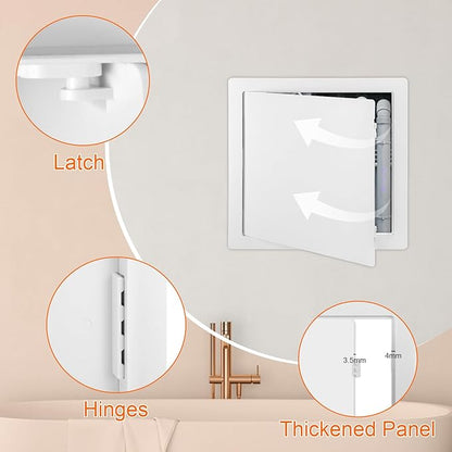 Suteck 18 x 18 Inch White Access Doors, Reinforced Hinged Access Panel