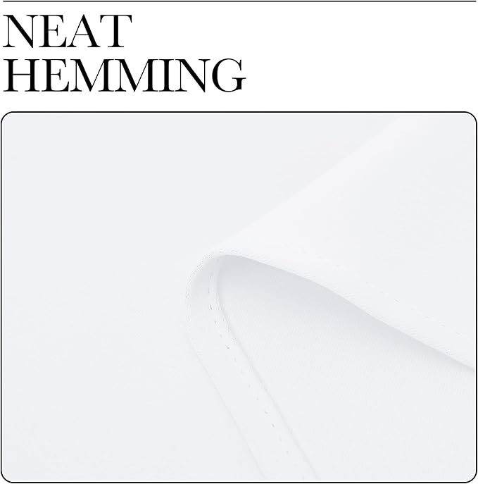 NICETOWN White Samll Window Blackout Curtain Panels, 50% Light Blocking Curtains for Bedroom & Dining Room Window (Set of 2, 42 inches x 68 inches)