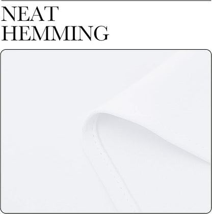 NICETOWN White Samll Window Blackout Curtain Panels, 50% Light Blocking Curtains for Bedroom & Dining Room Window (Set of 2, 42 inches x 68 inches)