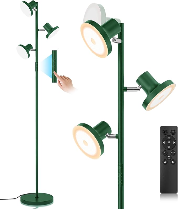 SIBRILLE 36W LED Tree Floor Lamp, Modern Dimmable Standing Lamp