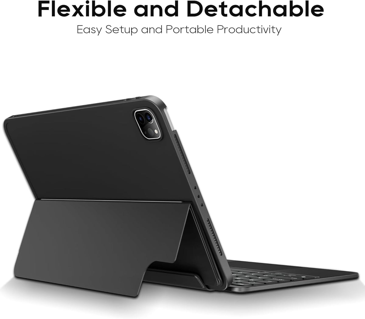 Detachable Keyboard Case for Apple 2025 iPad Air 13-inch (M3-M2) and iPad Pro 12.9-inch (6th-3rd Gen): Wireless Backlit Keyboard with Trackpad, Magnetic Protective Cover