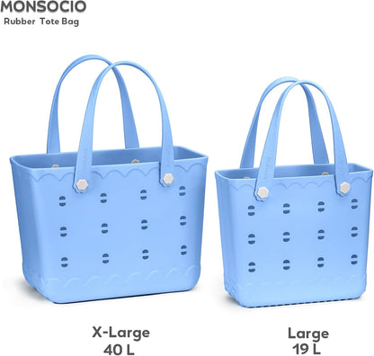 Rubber Beach Bag Waterproof Durable Tote Bag for Beach Sports Pool Modern Rubber Tote