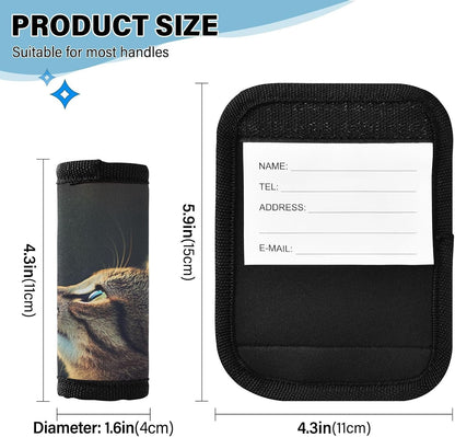 Bengal Cat Butterfly 2 Pack Luggage Handle Wraps Covers for Suitcase Identifiers Bag Tags Travel Accessories
