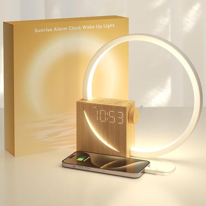Vivilumens Sunrise Alarm Clock Sound Machine Nightlight, Gradual Wake Up Light
