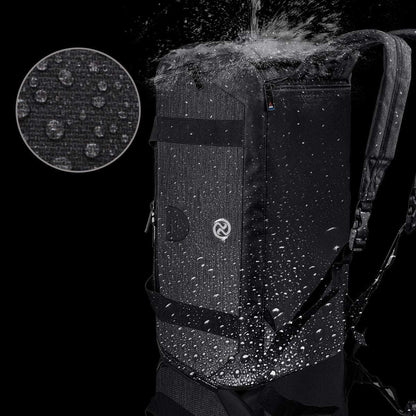Gym Duffle Bag Backpack Waterproof Sports Duffel Bags Travel Weekender Bag for Men Women Overnight Bag with Shoes Compartment Black-Perfect Fathers Day Gifts for Dad/Men/Husband