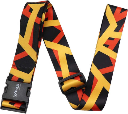 Teeoff Elastic Luggage Straps Suitcase Belts Travel Bag Accessories Adjustable 220CM (Geometric)