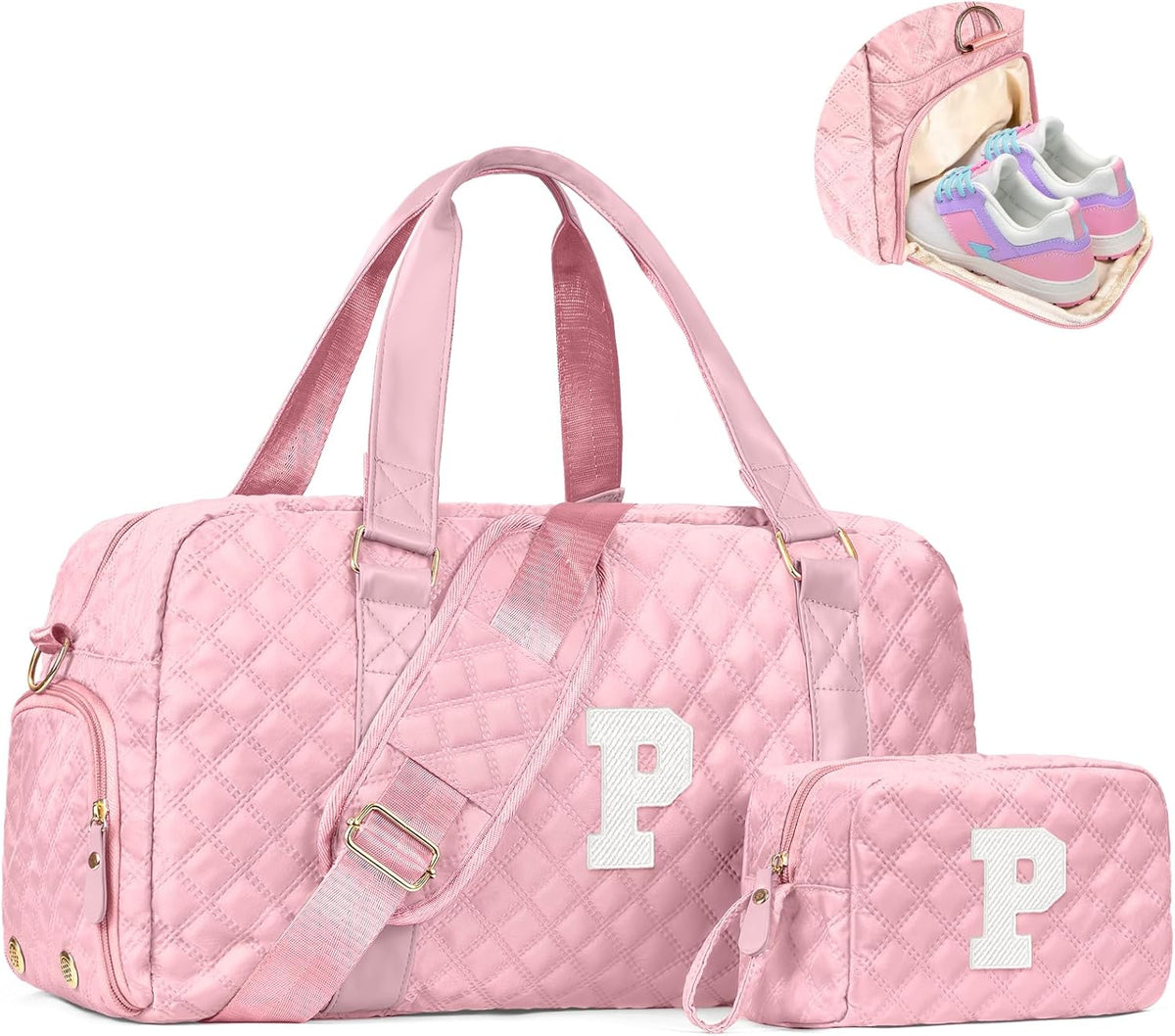 Personalized Gym Bag for Girls, Kids Travel Duffel Bag, Graduation Gift Ideas 2025, Monogram Weekender Bag with Shoes Compartment, Monogram others day gifts, Girls Gifts for Kids Friends