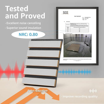 Art3d 2 Wood Slat Acoustic Panels