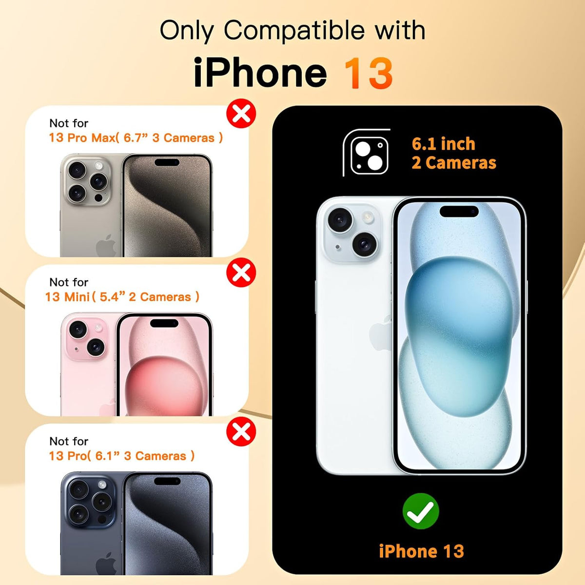 COOLQO for iPhone 13 Case 6.1'' Upgraded 360° Spin Magnetic Stand [Compatible with Magsafe][Military Protection] Plating Matte Scratch-Resistant Back Protective Shockproof Phone Case, Blue Gold