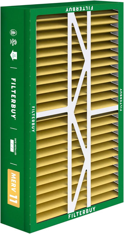 Filterbuy 17.5x27x5 Air Filter MERV 11 Superior Pet & Allergy Defense (3-Pack), Pleated HVAC AC Furnace Filters for Trane Perfect Fit & American Standard (Actual Size: 17.13 x 26.13 x 4.97)