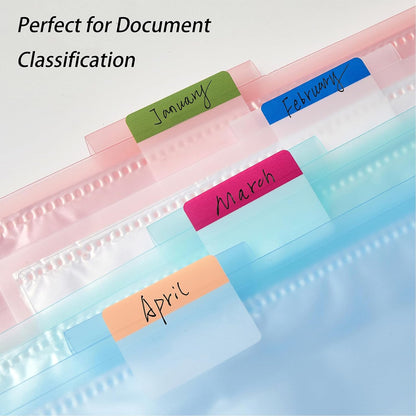 Sticky Index Tabs Book Page - 500Pcs 2 Inch Writable Colored Pages Markers, Repositionable File Tab Flags Labels Self Adhesive Reading Divider Sticker for Books, Binders, Notebook and Folders (21 Set)
