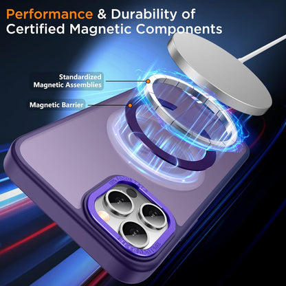 for iPhone 13 Pro Case with Kickstand, [Invisible Stand] Compatible with MagSafe, Anti-Slip Shockproof Military-Grade Protection, Magnetic Phone Case for iPhone 13Pro Cover (Purple)