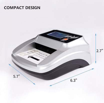 Counterfeit Money Checker Bill Detector Machine 2 in 1 with 5 Full Detection and Long-Term Service