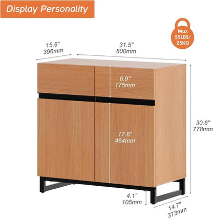 WAMPAT Modern TV Stand for TVs up to 40 inch, Entertainment Center TV Console