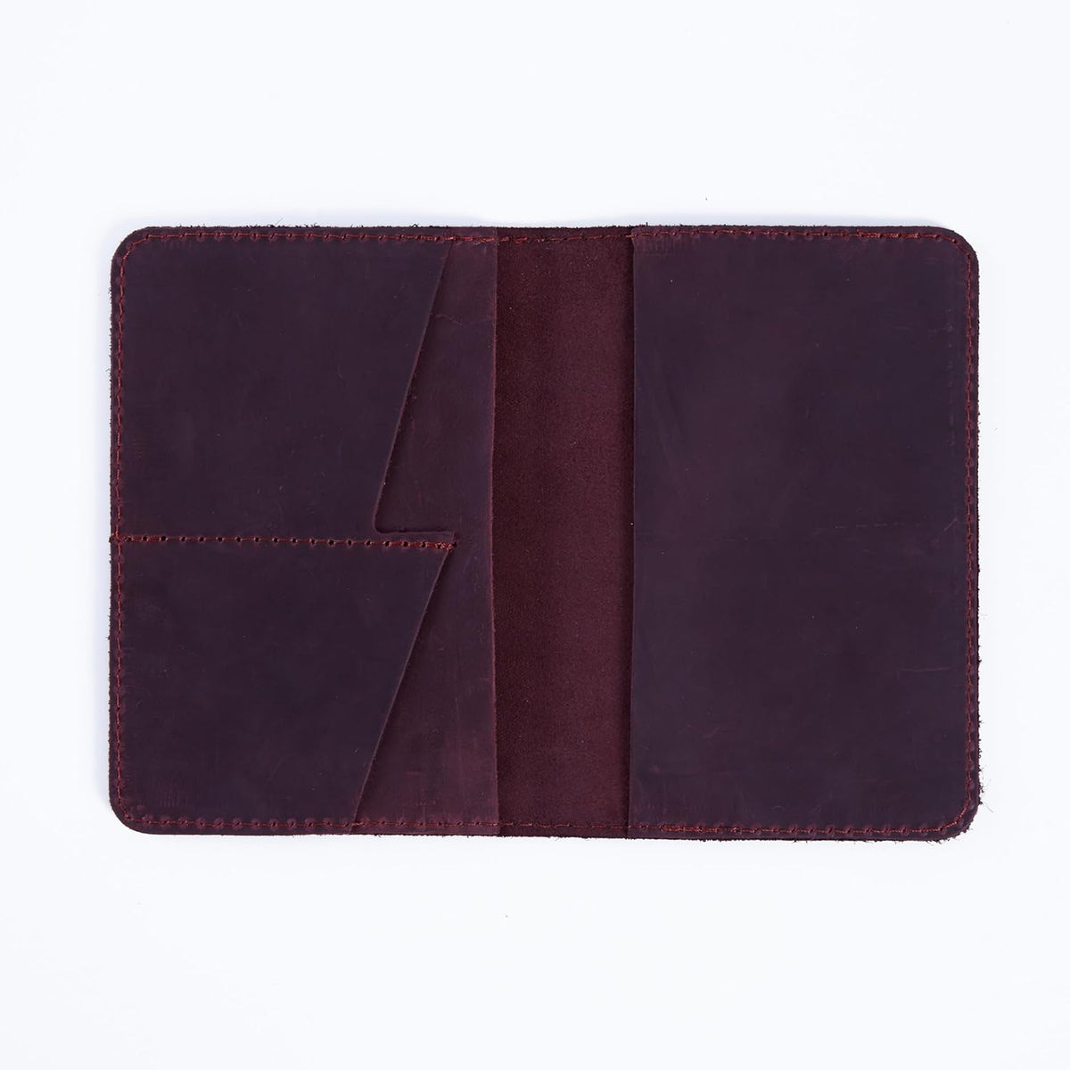 INCARNE Passport Cover - Travel Passport Wallet - Leather Passport Holder for Men Women Family with Card Slots & Note Compartmen - Sleeve Protector - Genuine Leather - Vintage Burgundy