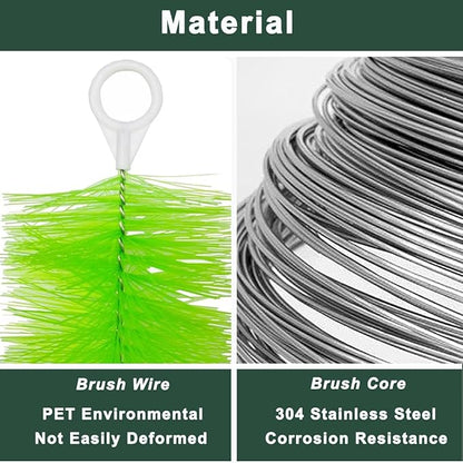 100 Packs Filter Brushes Aquarium Brushes Set for Koi Pond Water Garden Outdoor Pond Skimmers Brush Filter Cleaning Brush 27.5 Inch by 4.7 Inch (Green)