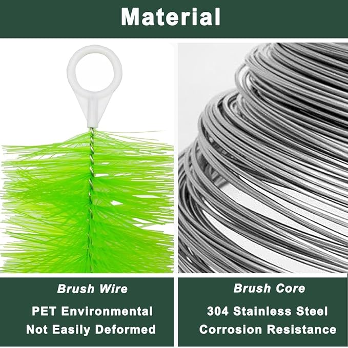 30 Packs Filter Brushes Aquarium Brushes Set for Koi Pond Water Garden Outdoor Pond Skimmers Brush Filter Cleaning Brush 24 Inch by 4.7 Inch (Green)