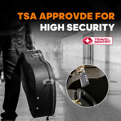 SURE LOCK TSA Accepted 4 Dig Heavy Duty Big Combination Luggage Padlock All Metal Travel Lock for Equipment Hard Case Luggage Gun Case Gym Locker Pelican Vault Lock (1, Grey)