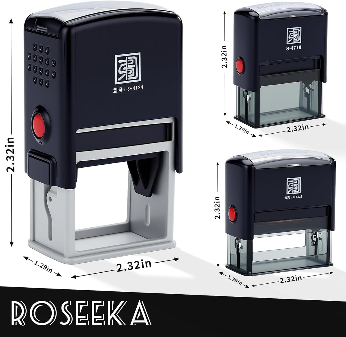 Personalized Self-Inking Signature Stamp - Custom Name/Initials Design with 6 Ink Color Options | Perfect for Legal Documents, Checks, Paperwork | Large Size for Home, Office & Business Use