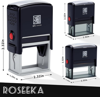 Personalized Self-Inking Signature Stamp - Custom Name/Initials Design with 6 Ink Color Options | Perfect for Legal Documents, Checks, Paperwork | Large Size for Home, Office & Business Use