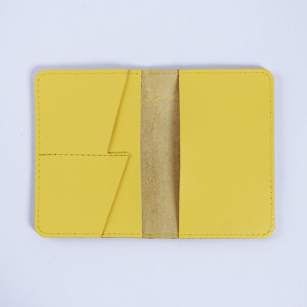 INCARNE Passport Cover - Travel Passport Wallet - Leather Passport Holder for Men Women Family with Card Slots & Note Compartmen - Sleeve Protector - Genuine Leather - Classic Yellow