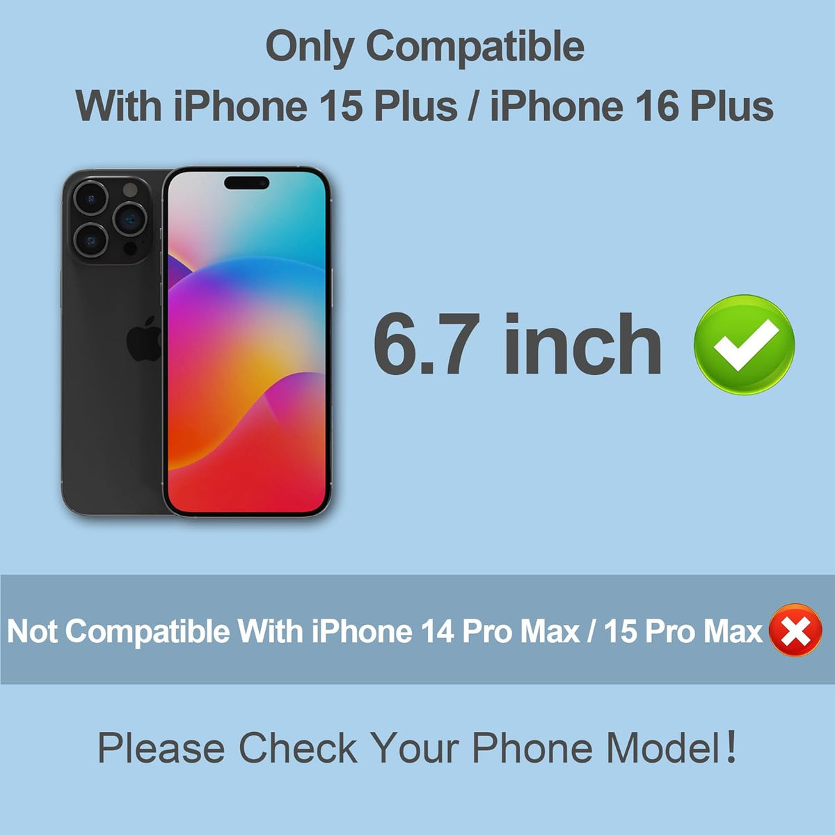 Compatible for iPhone 15 Plus/iPhone 16 Plus Privacy Screen Protector Tempered Glass 6.7 Inch, Purple Gradient Anti Spy Anti Blue Light HD Easy Installation