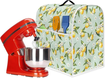 Lemon Mixer Cover for Kitchen Aid 6-8 Quart Stand Mixers, Universal Kitchen Appliance Dust Cover Washable Dustproof Cloth Cover with Pocket for Kitchenware Gift for Holiday