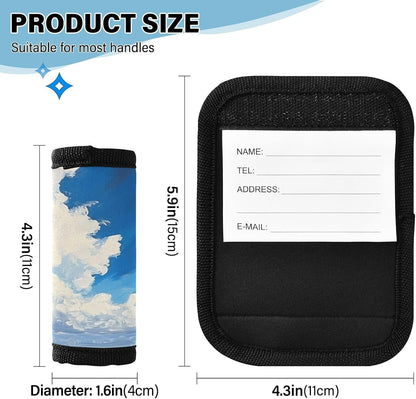 Blue Coastline 2 Pack Luggage Handle Wraps Covers for Suitcase Identifiers Bag Tags Travel Accessories