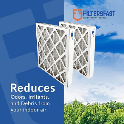Filters Fast 18x25x2 Pleated Air Filter Merv 8, 2” AC Furnace Air Filters, Made in the USA, Actual Size 17.75x24.75x1.75, 6 Pack