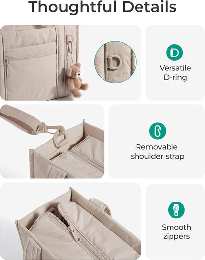 BAGSMART Small Tote Bag for Women, Crossbody Bag with Zipper, Crush Bow Purses for Travel Work College