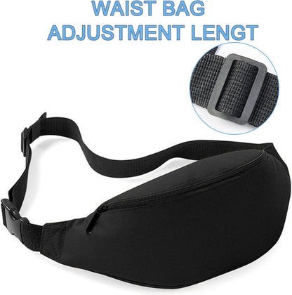DAITET Crossbody Fanny Pack for Men&Women,Large Waist Bag & Hip Bum Bag with Adjustable Strap for Outdoors Workout Traveling Casual Running Hiking Cycling